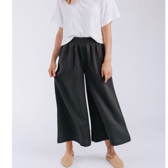 Grade & Gather Pants - GRADE & GATHER | Charcoal Wide Leg Pants Sz Small